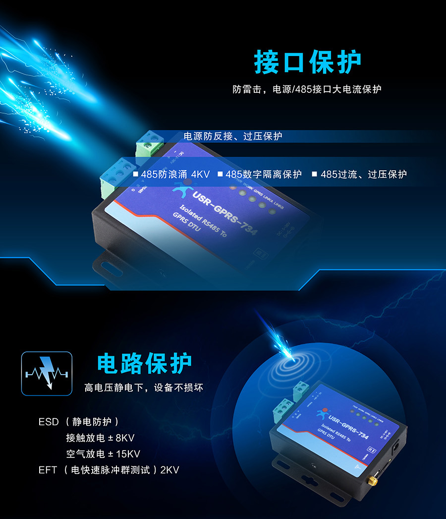 734的接口保護和電路保護 734的接口保護和電路保護