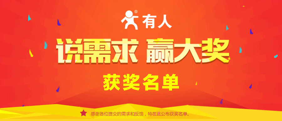 【說需求，贏大獎】活動結(jié)果公布啦