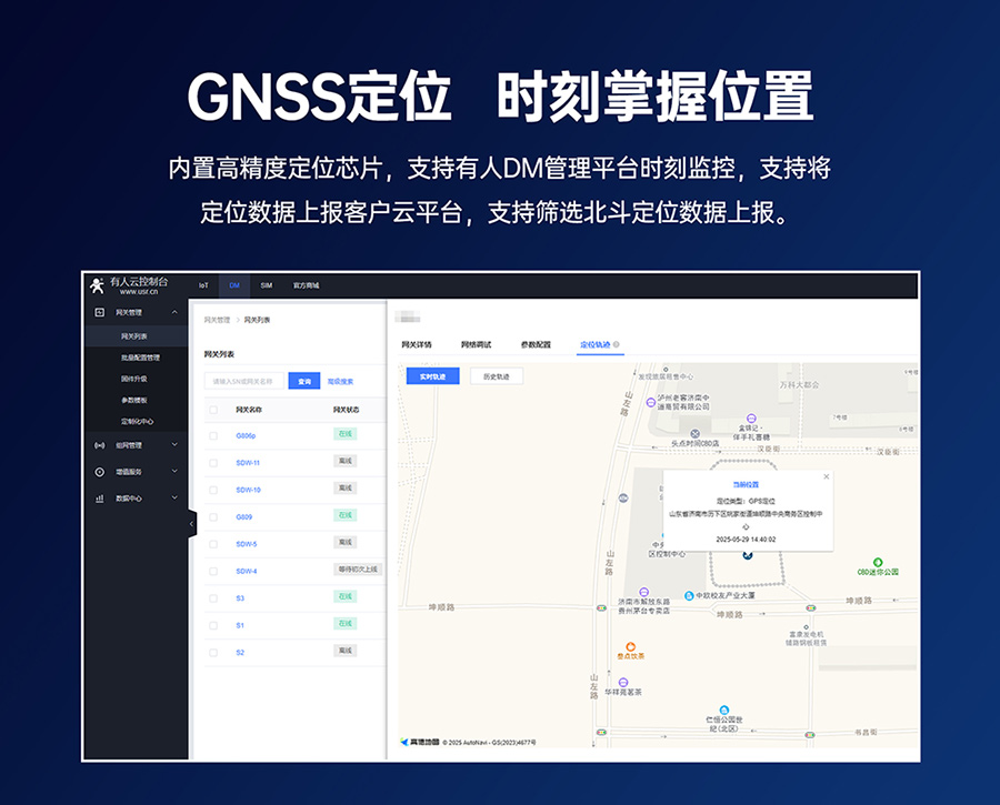千兆邊緣路由器USR-G809s：GNSS定位，時刻掌握位置